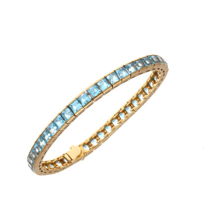 18ct Vintage Blue Topaz Bracelet