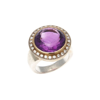 Starke Stuecke Amethyst and Diamond Ring