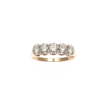 14ct Five Stone Diamond Ring