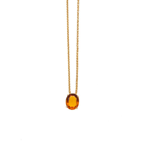 18ct Mandarin Garnet Pendant