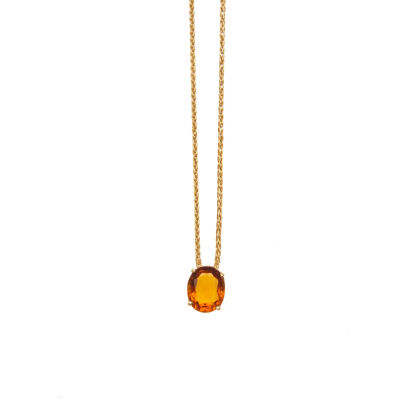 18ct Mandarin Garnet Pendant