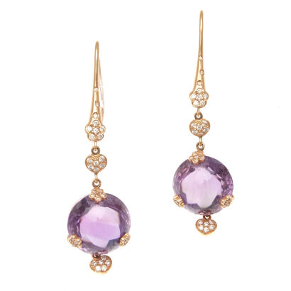 18ct Rose Gold Pasquale Bruni Amethyst Earrings