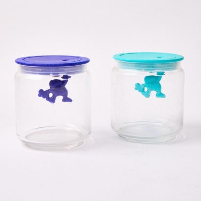 A Pair Of Alessi Gianni Kitchen Jars. Made in Italy