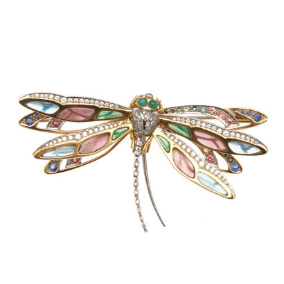 18ct Julian Bartrom Dragonfly Brooch