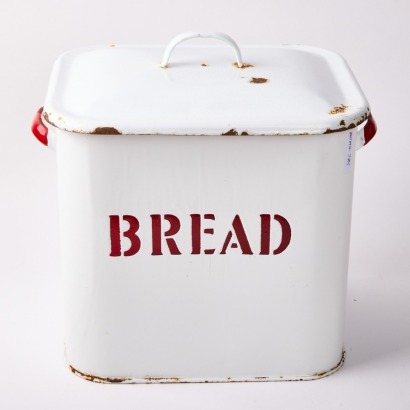 A Vintage Enamel Kitchen Bread Bin