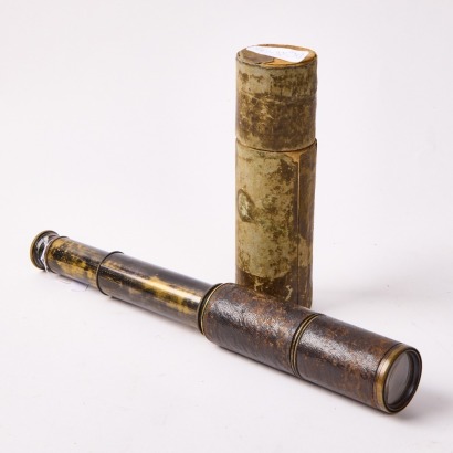 An Antique Military Telescope in Original Casing