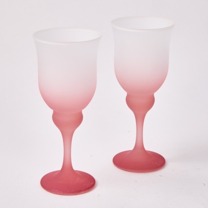 A Pair of Pink Ombre Goblets