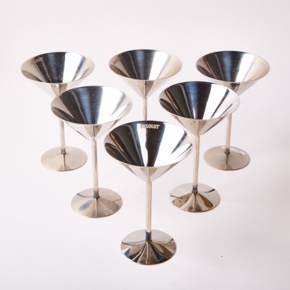 A Set of Six Absolut Martini Glasses