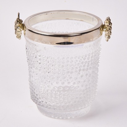 A Mid-Century Textured Crystal Wine Cooler