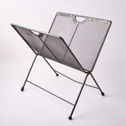 A Retro Mesh Magazine Rack