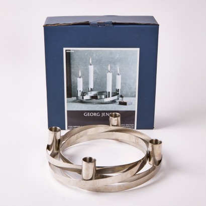 A George Jensen Stainless Candleholder