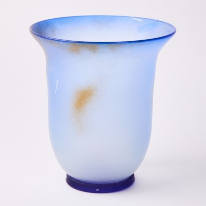 A Blue Faux Roman Glass Vase