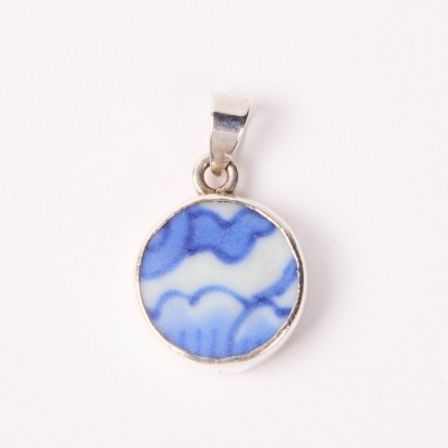A Sterling Silver & Ceramic Charm