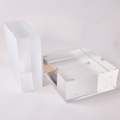 A Pair Of Lucite Plinths