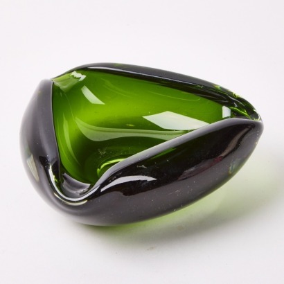 A Murano Green Ashtray