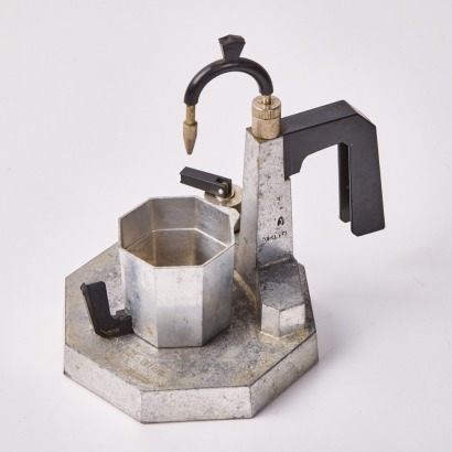 A Bialetti Term-crem Stovetop Espresso Maker and Jug