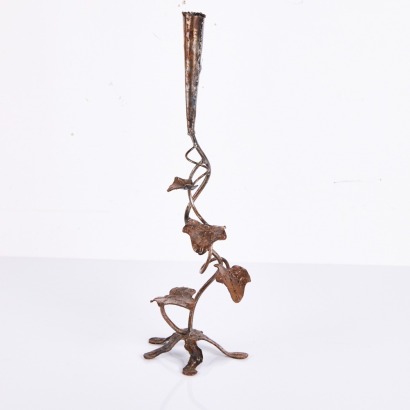 An Iron Ivy-Clad Candle Holder