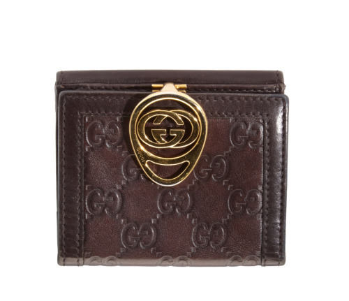 Gucci Monogram Embossed Leather Wallet