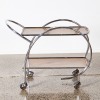 A Ranleigh Ware Two Tier Cocktail Cart With Torpedo Wheels C.1950s