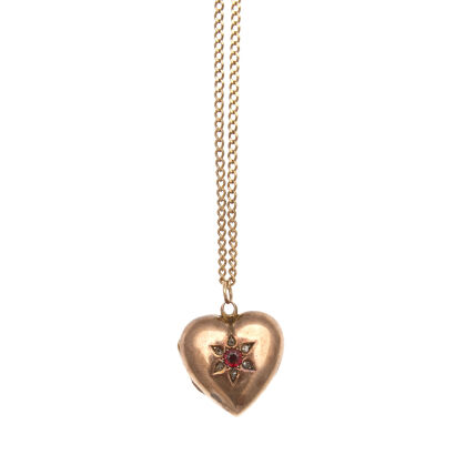 9ct Heart Locket Pendant and Chain