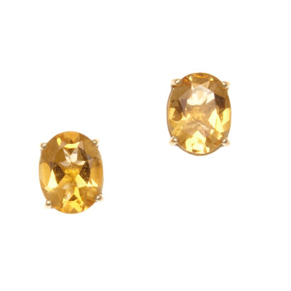 18ct Citrine Stud Earrings