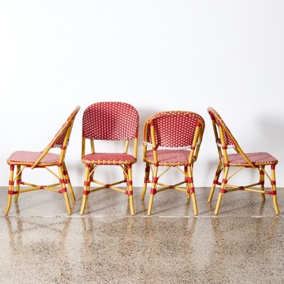 A Set of Four French Bistro Chairs