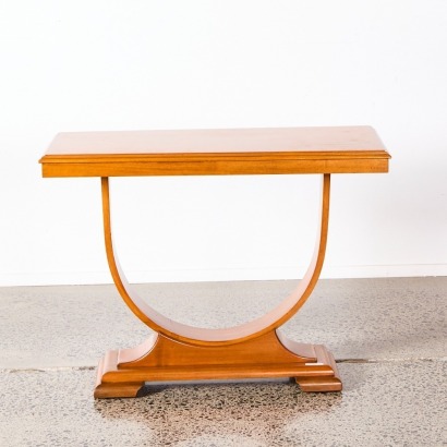 An Art Deco Rimu Console Table