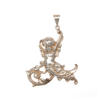 Silver Cherub Pendant