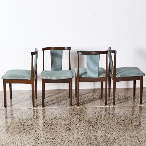 A Set Of Danske Mobler Mahogany Mid-Century Dining Chairs