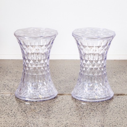 A Pair of Contemporary Baluster Vase Table Lamps on Decorative Base