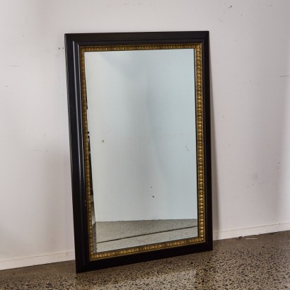 A Contemporary Black Framed Mirror