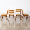 A Set Of Four Jon Jansen Rattan Backed Mid-Century Dining Chairs - 2