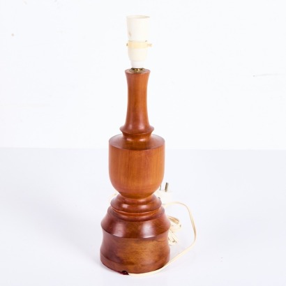 A Turned Wood Lamp Base