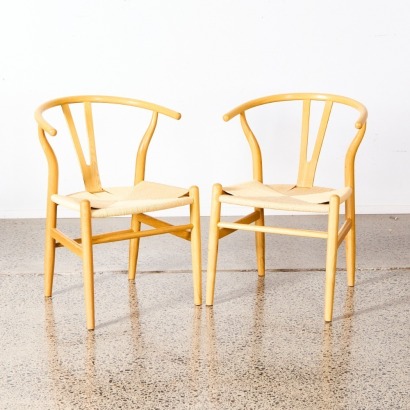 A Pair of Wishbone Style Chairs