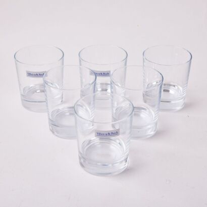 A Set Of Six Villeroy and Boch Old Fashioned Whiskey Tumblers. Made in Germany