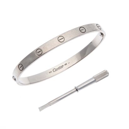 18ct White Gold Cartier Love Bangle