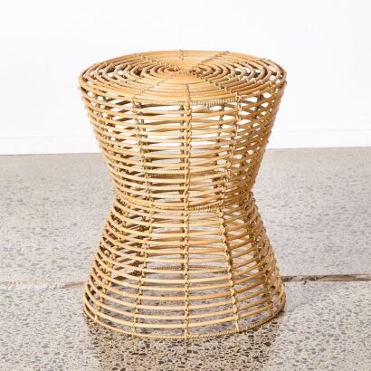 A Conical Cane Side Table