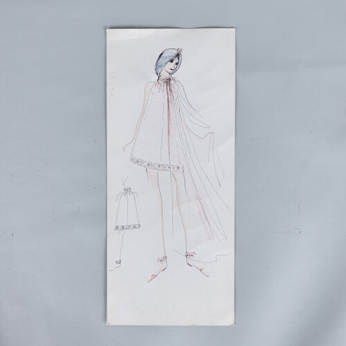 A Karl Lagerfeld Fashion Sketch