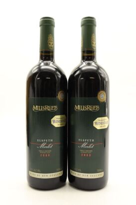 (2) 2000 Mills Reef Elspeth Merlot, Gimblett Gravels ♦