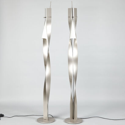 Two Sculptural Floor Lamps