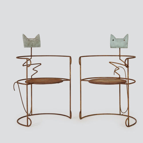 A Pair of Stephane Rondel Cat Chairs 