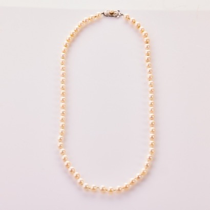 Vintage, 49cm Mikimoto Pearl Strand with Box and Paperwork, circa 1978