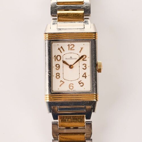 Stainless Steel / 18ct Rose Gold, Jaeger LeCoultre Grande Reverso Lady Ultra Thin Quartz Wristwatch