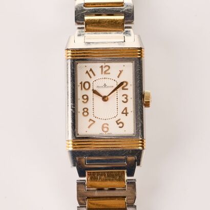 Stainless Steel / 18ct Rose Gold, Jaeger LeCoultre Grande Reverso Lady Ultra Thin Quartz Wristwatch