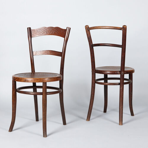 A Harlequin Set of Six Bentwood Dining Chairs