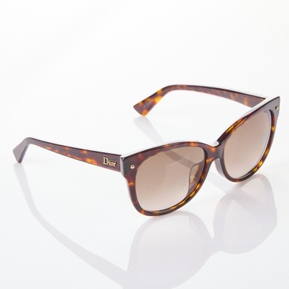 Christian Dior, Tortoise Butterfly Sunglasses with Case