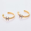 Chanel, Costume Gold Hoops with CC Logo