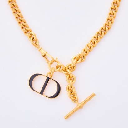 Christian Dior, Cable Fob Chain Costume Jewellery Necklace