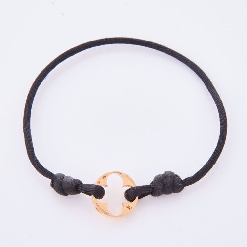 Louis Vuitton, 18ct Rose Gold Empreinte Adjustable Cord Bracelet with Box