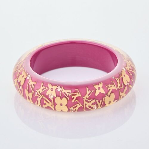 Louis Vuitton, Pink Inclusion Bangle with Box